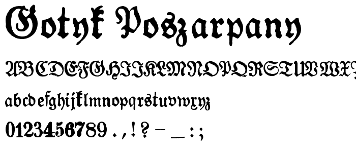 Gotyk Poszarpany font